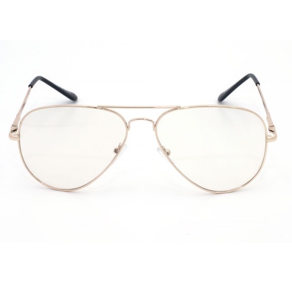 Accessories - Clear Gold Aviators Glasses ✨